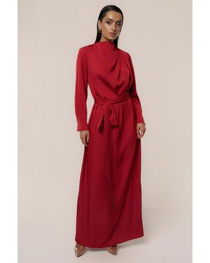 JLUXLABEL Victoria Satin Maxi Dress - Red