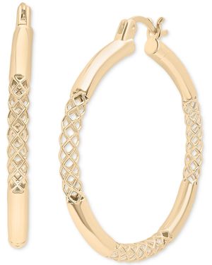 Audrey by Aurate Lattice Extra Small Hoop Earrings - Metallic