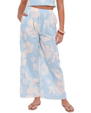 Petal & Pup Lourdes Wide Leg Pant - Blue