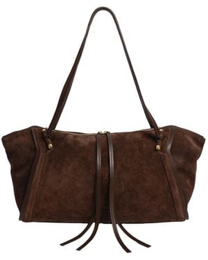 Kenneth Cole Highline East West Leather Zipper Extra-large Tote Handbag - Brown