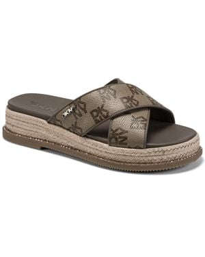 DKNY Berris Slip-on Flat Sandals - Brown