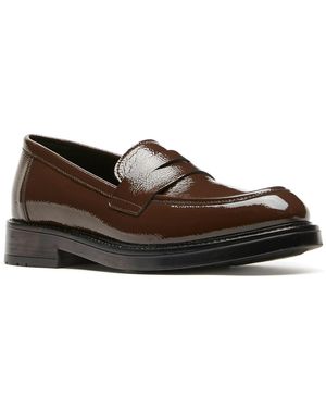 La Canadienne Wells City Dry Crinkle Patent Loafers - Brown
