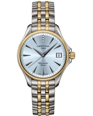 Certina Swiss Ds Action Diamond Accent Two-tone Titanium Bracelet Watch 34mm - Metallic