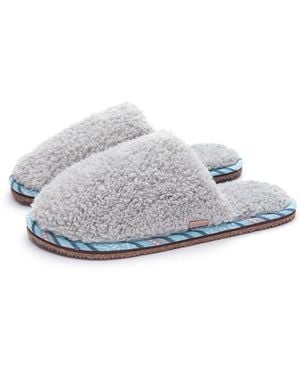 feel good Faux Sherpa Mule Slipper Indoor / Outdoor House Shoes - White