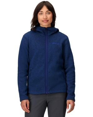 Marmot Drop Line Full-zip Sweater Hoodie - Blue