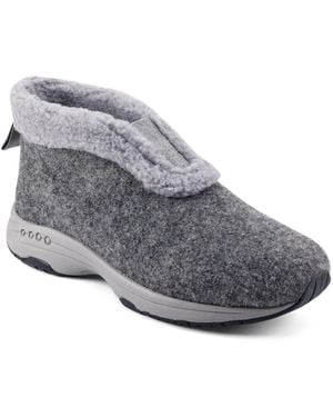 Easy Spirit Treepose Cozy Slipper Booties - Gray