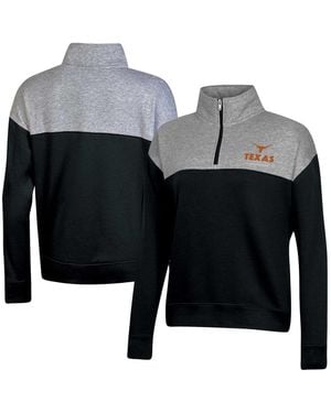 Champion Wake Forest Demon Deacons Color-blocked Quarter-zip Sweatshirt - Black