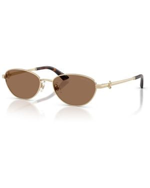 Jimmy Choo Oval Steel Sunglasses Jc4032bd - White