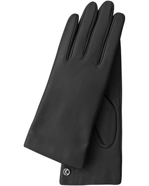 KESSLER `s Premium Lamb Leather Touchscreen Gloves "lola" Cashmere Lining - Black