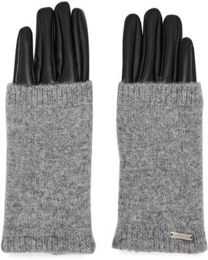 Steve Madden Rib-knit Cuff Gloves - Black