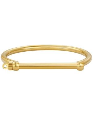 Adornia Tarnish Resistant Screw Cuff Bracelet - Metallic