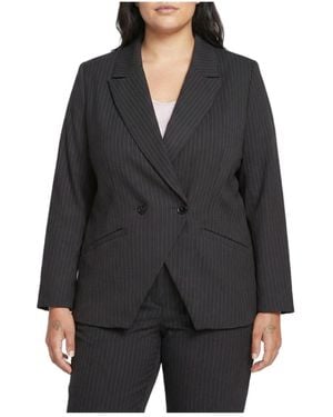 UNIVERSAL STANDARD Plus Size Double Breasted Ponte Blazer - Black