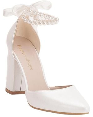 Forever & Always Shoes Denise Wedding Heels - White