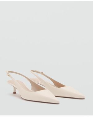 Mango Kitten-heel Pointed Shoes - Natural