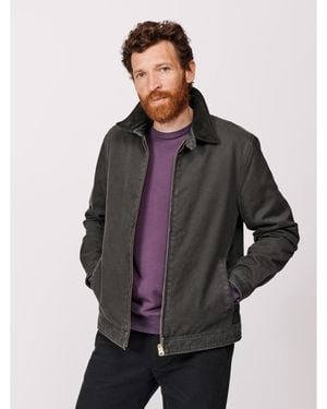 aubi Newland Canvas Harrington Utility Jacket - Gray