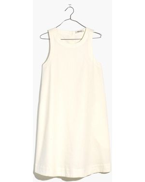 MW Linen-Cotton Tank Mini Dress - White