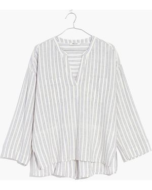 MW Linen-Blend Lakeline Popover Shirt - White