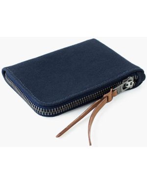 MW Makr Canvas Zip Slim Wallet - Blue