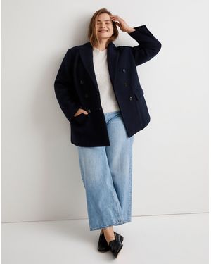 MW Plus Oversized Tuxedo Coat - Blue