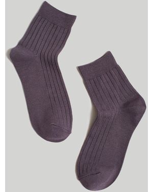MW Slinky Ribbed Ankle Socks - Purple