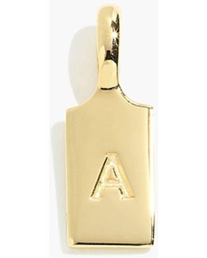 MW Delicate Collection Demi-Fine 14K Plated Initial Charm - White