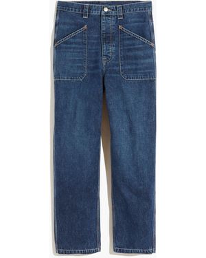 MW Rivet &Amp; Thread High-Rise Relaxed Straight Jeans - Blue