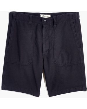 MW Garment-Dyed Relaxed Workwear Shorts - Blue