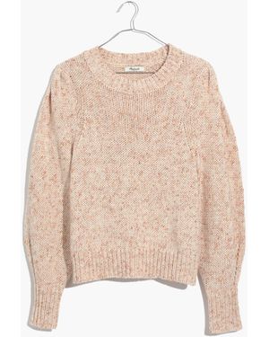 MW Pleat-Shoulder Pullover Jumper - Natural