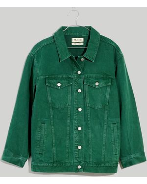 MW The Oversized Trucker Jacket: Garment-Dye Edition - Green