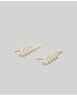 MW The Tennis Collection Bezel Set Crystal Waterfall Earrings - Metallic