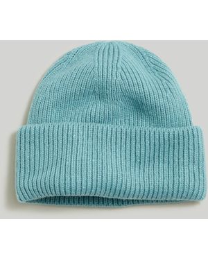MW Wool-Blend Knit Beanie - Blue