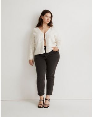 MW Plus Open-Stitch Cardigan Jumper - Natural
