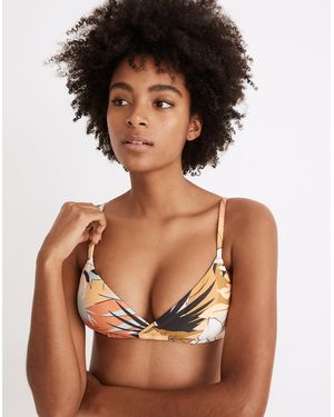 MW Madewell Second Wave Tie-Back Bikini Top - Brown