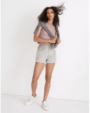 MW Relaxed Denim Shorts - White
