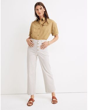 MW Slim Emmett Wide-Leg Crop Trousers - White