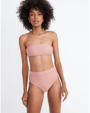 MW Madewell Second Wave High-Cut Bikini Bottom - Pink
