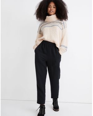 MW Waffleback Pull-On High-Rise Tapered Trousers - Multicolour