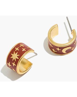 MW Nightsky Huggie Hoop Earrings - White