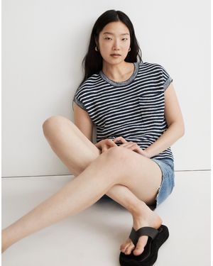 MW Ribbed Pocket Jumper Tee - Blue