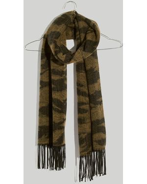 MW Fringed Scarf - Green
