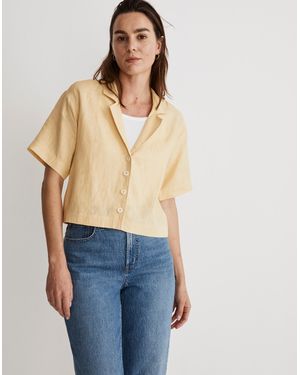 MW 100% Linen Resort Shirt - Blue