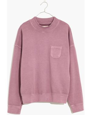 MW Garment-Dyed (Re)Sourced Cotton Studio Mockneck Sweatshirt - Purple