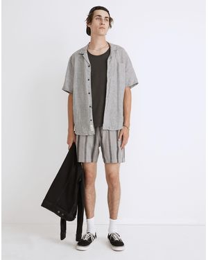 MW Hemp-Cotton Printed Shorts - White
