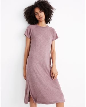 MW Raglan Tee Midi Dress - Purple