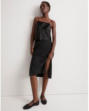 MW The Layton Midi Slip Skirt - Black