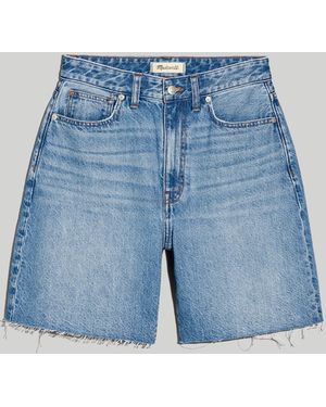 MW Curvy Baggy Jean Shorts - Blue