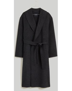 MW Double-Faced Robe Coat - Black