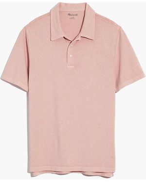 MW Garment-Dyed Polo Shirt - Pink