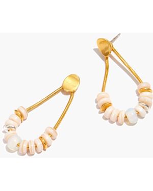 MW Mother Of Pearl Beaded Earrings - White