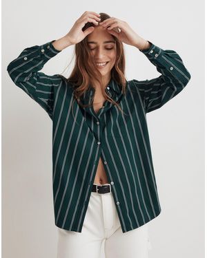 MW Satin Oversized Boyshirt - Green